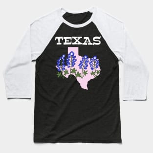 Texas Bluebonnets State Wildflower Baseball T-Shirt